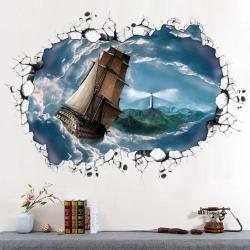 Наклейка интерьерная Корабль 90*60см 2900074035039