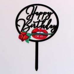 Топпер пластик Happy Bisthday 2900074646235