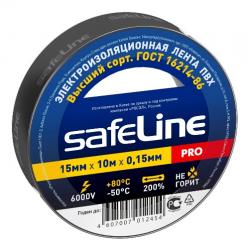 Изолента ПВХ черная 15мм*10м Safeline