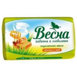 Мыло туалетное Весна 90г Молоко и мед