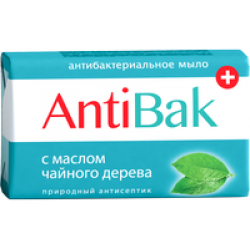 Мыло туалетное Antibaк 180г антибактериальное с маслом чайного дерева Рецепты чистоты НН