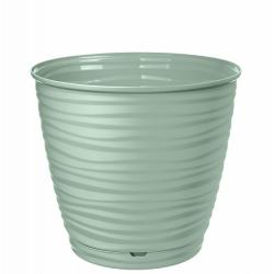 Горшок цветочный Saffron пластик 2,6л светло-зеленый с поддоном 221610217/03
