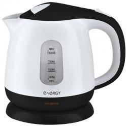 Чайник элекстрический 1,1л 1100Вт пластик Energy Е-275 бело-черный