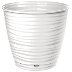 Горшок цветочный Saffron пластик 1,5л белый с поддоном 221610129/01