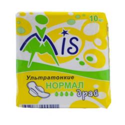 Прокладки Mis ультра нормал драй 4капли 10шт