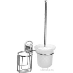 Комплект WC+подставка д/освежителя настен. стекло/хром LEDEME