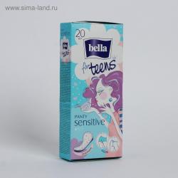 Прокладки Bella ежедневные For Teens Sensitive 20шт.голубые